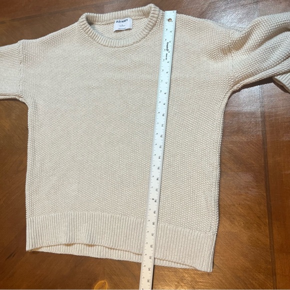100% Cotton Old Navy Heavy Knitted Tunic Length Oatmeal Cozy Sweater - Medium - Picture 10 of 11